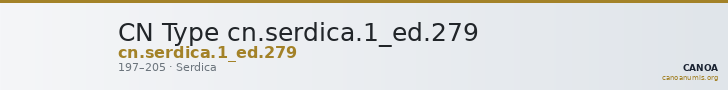 CN Type cn.serdica.1_ed.279 — CANOA