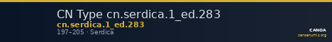 CN Type cn.serdica.1_ed.283 — CANOA