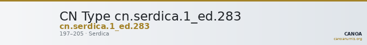 CN Type cn.serdica.1_ed.283 — CANOA