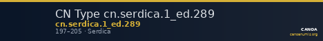 CN Type cn.serdica.1_ed.289 — CANOA