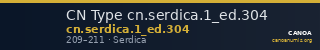CN Type cn.serdica.1_ed.304 — CANOA