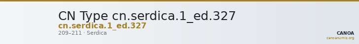 CN Type cn.serdica.1_ed.327 — CANOA