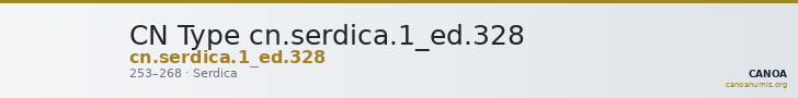 CN Type cn.serdica.1_ed.328 — CANOA