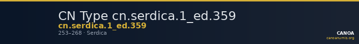 CN Type cn.serdica.1_ed.359 — CANOA