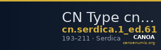 CN Type cn.serdica.1_ed.61 — CANOA