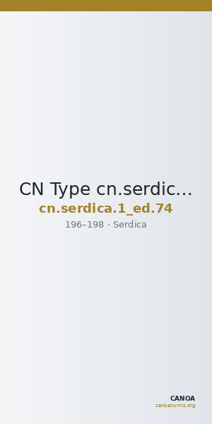 CN Type cn.serdica.1_ed.74 — CANOA