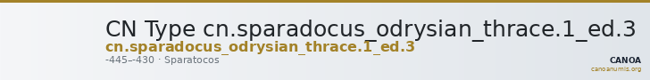 CN Type cn.sparadocus_odrysian_thrace.1_ed.3 — CANOA