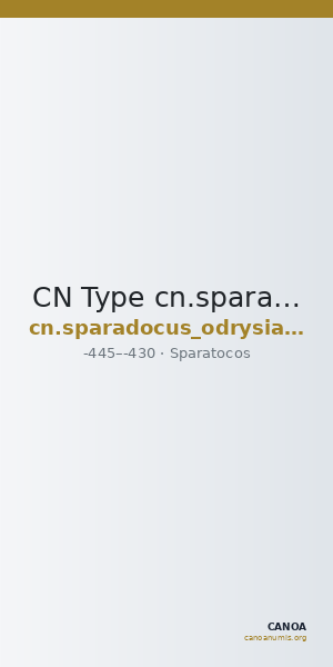 CN Type cn.sparadocus_odrysian_thrace.1_ed.5 — CANOA