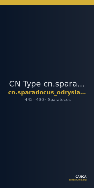 CN Type cn.sparadocus_odrysian_thrace.1_ed.5 — CANOA