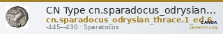 CN Type cn.sparadocus_odrysian_thrace.1_ed.6 — CANOA