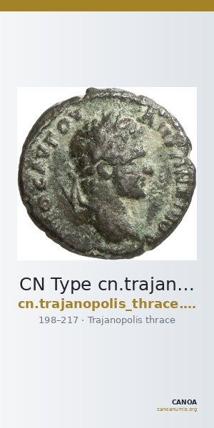 CN Type cn.trajanopolis_thrace.1_ed.72 — CANOA