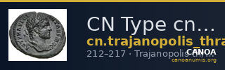 CN Type cn.trajanopolis_thrace.1_ed.95 — CANOA