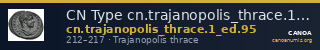 CN Type cn.trajanopolis_thrace.1_ed.95 — CANOA