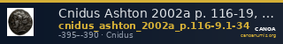 Cnidus Ashton 2002a p. 116-19, 1-34 — CANOA