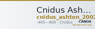 Cnidus Ashton 2002a p. 119-20, 1-4 — CANOA