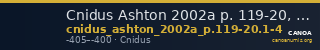 Cnidus Ashton 2002a p. 119-20, 1-4 — CANOA
