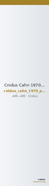 Cnidus Cahn 1970 p. 174, n. 500 — CANOA