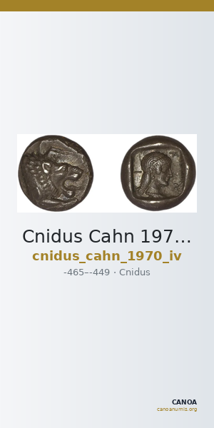 Cnidus Cahn 1970 Series IV — CANOA
