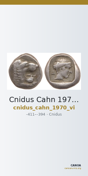 Cnidus Cahn 1970 Series VI — CANOA