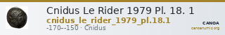 Cnidus Le Rider 1979 Pl. 18. 1 — CANOA