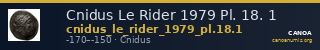 Cnidus Le Rider 1979 Pl. 18. 1 — CANOA