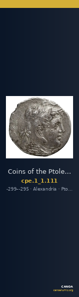 Coins of the Ptolemaic Empire Vol. I, Part 1, no. 111 — CANOA