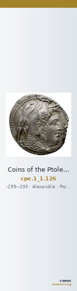 Coins of the Ptolemaic Empire Vol. I, Part 1, no. 126 — CANOA
