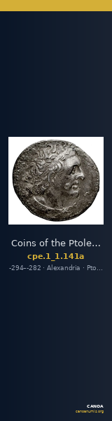 Coins of the Ptolemaic Empire Vol. I, Part 1, no. 141a — CANOA