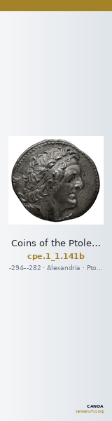 Coins of the Ptolemaic Empire Vol. I, Part 1, no. 141b — CANOA