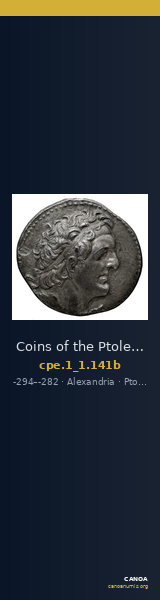 Coins of the Ptolemaic Empire Vol. I, Part 1, no. 141b — CANOA