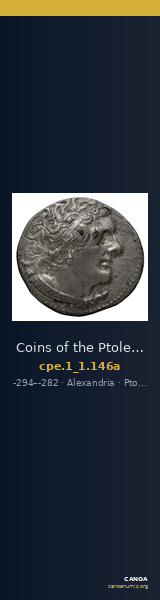 Coins of the Ptolemaic Empire Vol. I, Part 1, no. 146a — CANOA