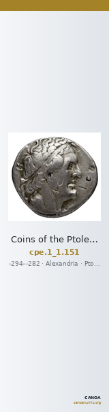 Coins of the Ptolemaic Empire Vol. I, Part 1, no. 151 — CANOA