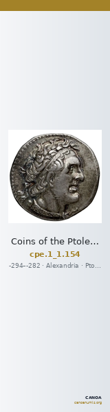 Coins of the Ptolemaic Empire Vol. I, Part 1, no. 154 — CANOA