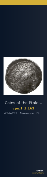 Coins of the Ptolemaic Empire Vol. I, Part 1, no. 163 — CANOA
