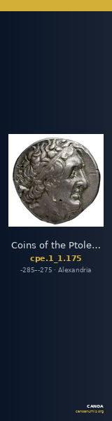 Coins of the Ptolemaic Empire Vol. I, Part 1, no. 175 — CANOA