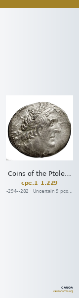 Coins of the Ptolemaic Empire Vol. I, Part 1, no. 229 — CANOA