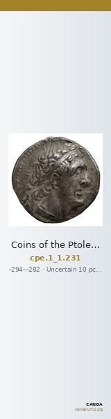 Coins of the Ptolemaic Empire Vol. I, Part 1, no. 231 — CANOA