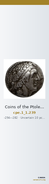 Coins of the Ptolemaic Empire Vol. I, Part 1, no. 239 — CANOA