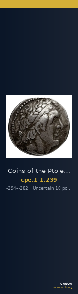 Coins of the Ptolemaic Empire Vol. I, Part 1, no. 239 — CANOA