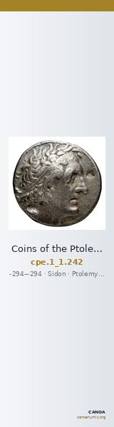 Coins of the Ptolemaic Empire Vol. I, Part 1, no. 242 — CANOA