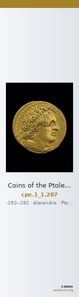Coins of the Ptolemaic Empire Vol. I, Part 1, no. 287 — CANOA