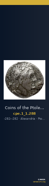 Coins of the Ptolemaic Empire Vol. I, Part 1, no. 288 — CANOA