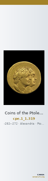 Coins of the Ptolemaic Empire Vol. I, Part 1, no. 319 — CANOA