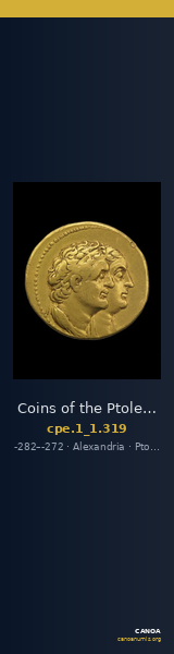 Coins of the Ptolemaic Empire Vol. I, Part 1, no. 319 — CANOA