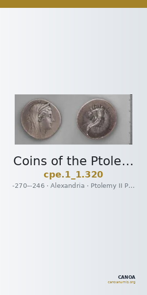 Coins of the Ptolemaic Empire Vol. I, Part 1, no. 320 — CANOA