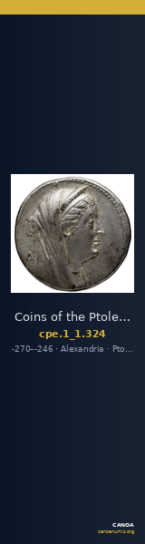 Coins of the Ptolemaic Empire Vol. I, Part 1, no. 324 — CANOA
