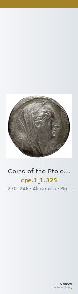 Coins of the Ptolemaic Empire Vol. I, Part 1, no. 325 — CANOA