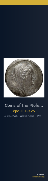 Coins of the Ptolemaic Empire Vol. I, Part 1, no. 325 — CANOA