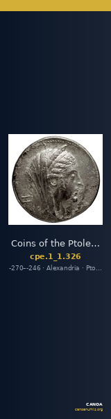 Coins of the Ptolemaic Empire Vol. I, Part 1, no. 326 — CANOA