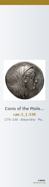 Coins of the Ptolemaic Empire Vol. I, Part 1, no. 328 — CANOA